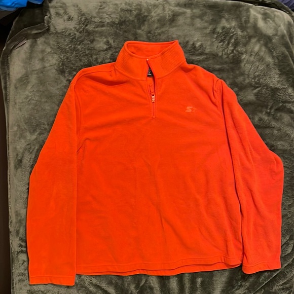 STARTER Other - Starter Brand Quarter Zip Fleece. Comfortable Fleece Jacket. Orange. Size XL.